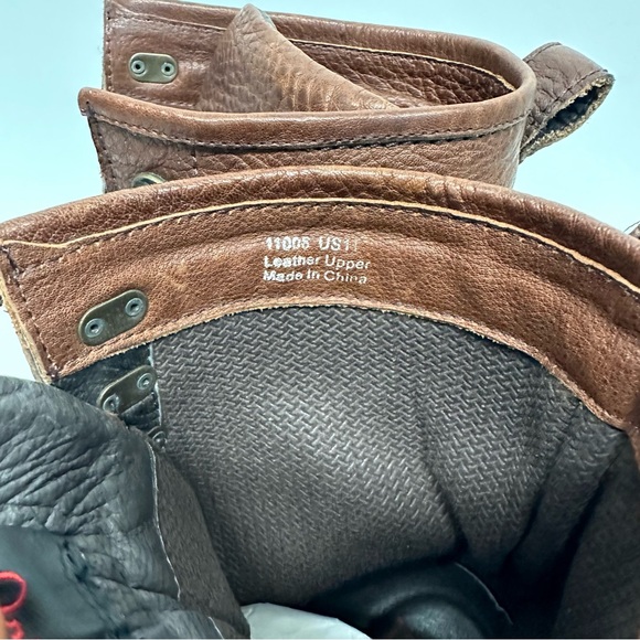 KLR Men's Leather Lace-up Boots in Cognac - Picture 4 of 8